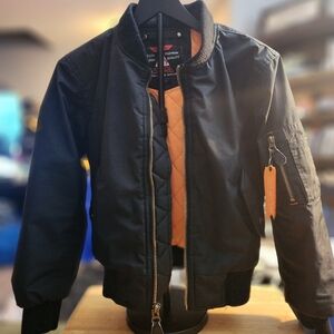 Spire Black Bomber Jacket Youth M